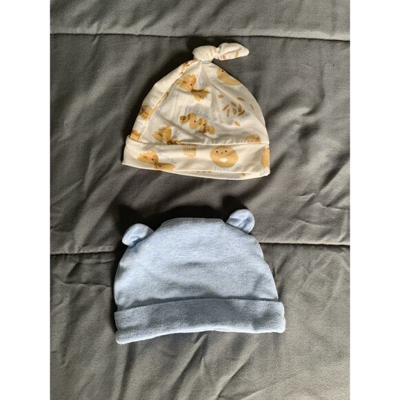 Baby Beanie Hats Boy Girl 0-3 Mos 3 Mos 0-6 Mos Assorted Lot of 9 - Picture 3 of 8